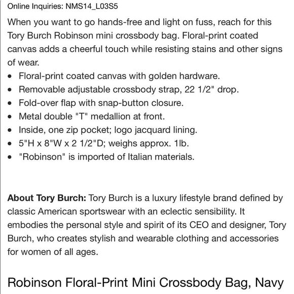 Tory Burch Crossbody Robinson Floral - Picture 4 of 4